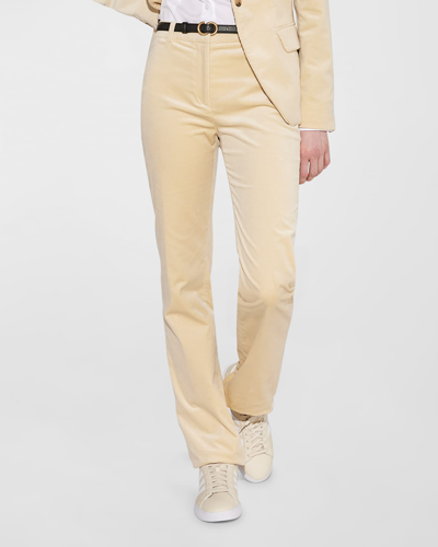 Shop Callas Milano Saachi Mid-rise Bootcut Pants In Ivory