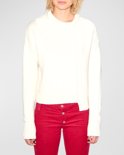 Shop We-ar4 The Asymmetrical Turtleneck Sweater In Ivory