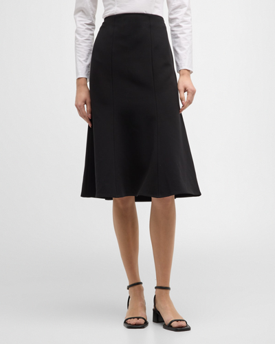Shop By Malene Birger Atlee Multi-seamed A-line Midi Skirt In Black