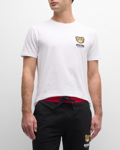 Shop Moschino Men's Underbear Logo T-shirt In White