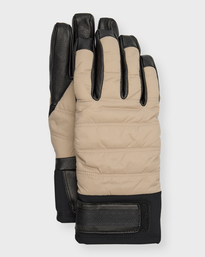 Shop Ugg Men's Aw Tasman Strap Gloves In Putty