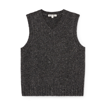 Shop Alex Mill Francis Pullover Vest In Charcoal