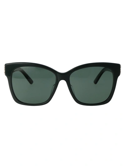 Shop Balenciaga Sunglasses In 014 Green Silver Green