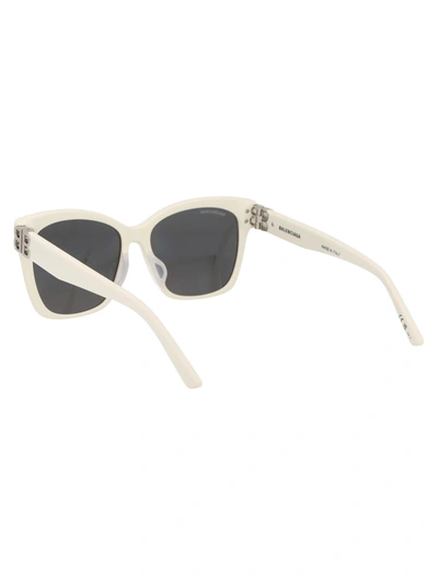 Shop Balenciaga Sunglasses In 016 White Silver Silver