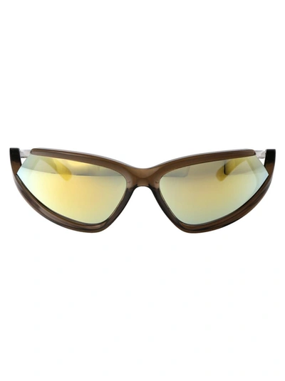 Shop Balenciaga Sunglasses In 003 Brown Brown Yellow
