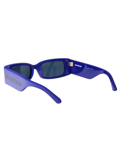 Shop Balenciaga Sunglasses In 006 Blue Blue Blue