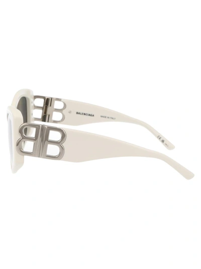 Shop Balenciaga Sunglasses In 006 White White Silver