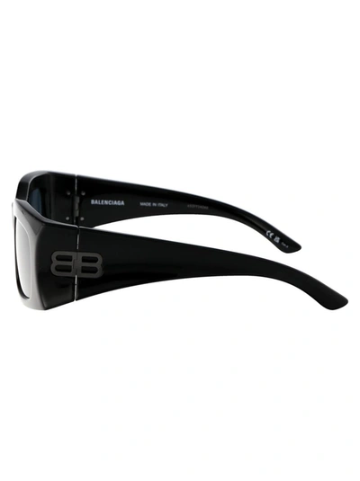 Shop Balenciaga Sunglasses In 002 Black Black Blue