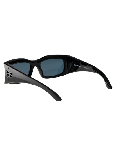 Shop Balenciaga Sunglasses In 002 Black Black Blue