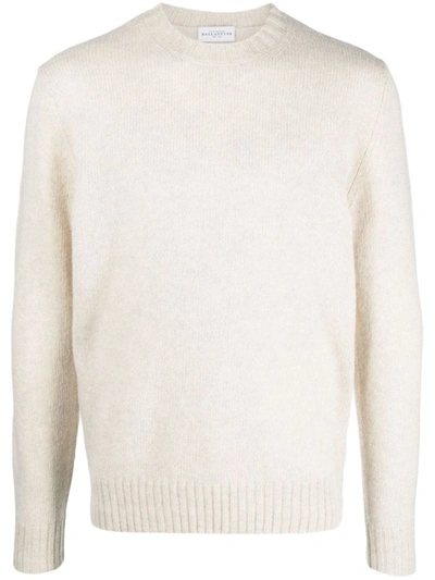 Shop Ballantyne Wool Sweater In Cream