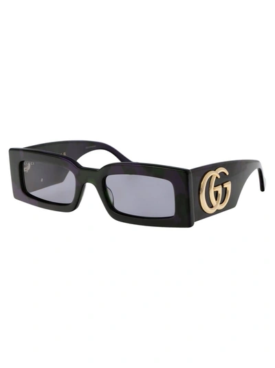 Shop Gucci Sunglasses In 003 Havana Havana Grey