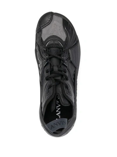 Shop Lanvin Logo Sneaker In Black