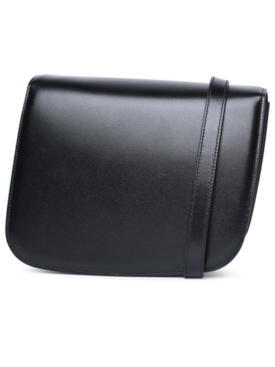 Shop Ferragamo Salvatore  'flame' Small Black Dappled Calf Leather Bag