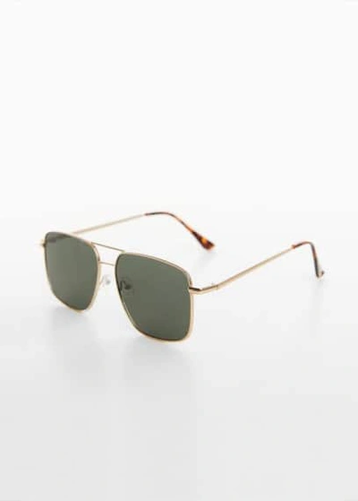 Shop Mango Man Polarized Sunglasses Gold