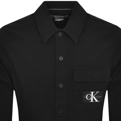 Shop Calvin Klein Jeans Utility Overshirt Black