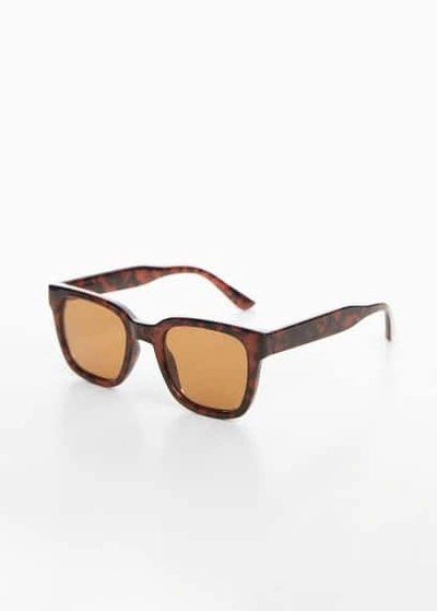 Shop Mango Man Polarised Sunglasses Chocolate