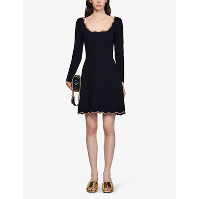 Sandro Women's Rhinestone Dress - Black - Size 2