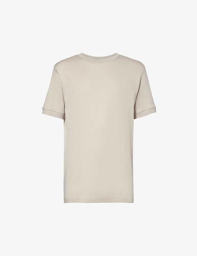 Shop Zimmerli Men's Sand Dust 111 Crew-neck Relaxed-fit Cotton T-shirt