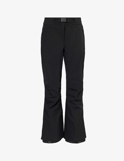 Shop Moncler Straight-leg Mid-rise Stretch-woven Ski Trousers In Black