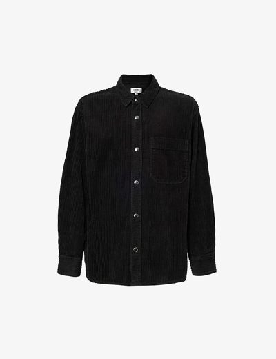 Shop Agolde Odele Long-sleeved Cotton-corduroy Shirt In Lawn