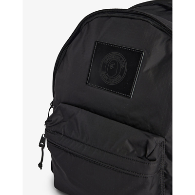 Shop A Bathing Ape Black X Porter Logo-patch Woven Backpack
