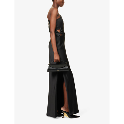 Shop Camilla And Marc Women's Black Senara One-shoulder Recycled-polyester Maxi Dress