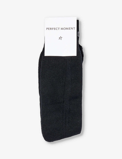 Shop Perfect Moment Women's Black Bloko Knee-length Stretch-wool-blend Socks