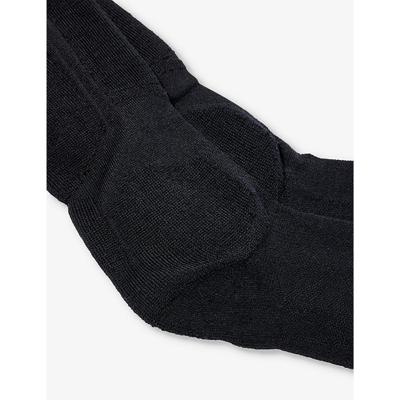 Shop Perfect Moment Women's Black Bloko Knee-length Stretch-wool-blend Socks