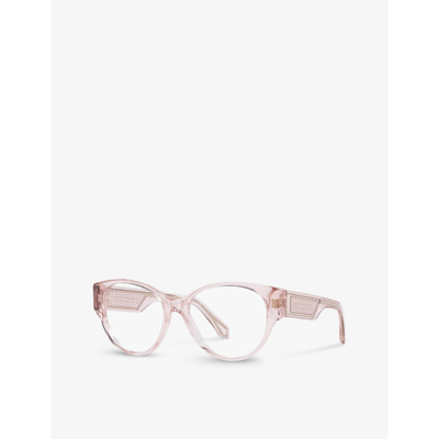 Shop Bvlgari Bv4217 Panthos-frame Acetate Optical Glasses In Pink