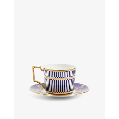 Wedgwood Anthemion Bone China Espresso Cup And Saucer