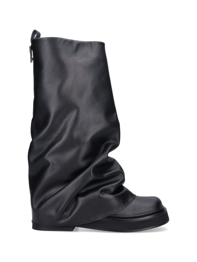 Shop Attico 'robin' Combat Boots In Black  
