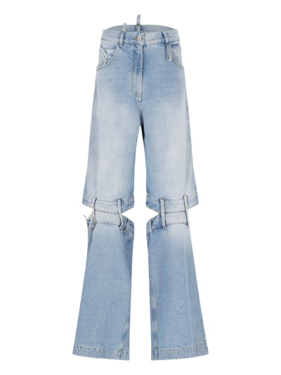 Shop Attico Jeans 'sky Blue' In Light Blue