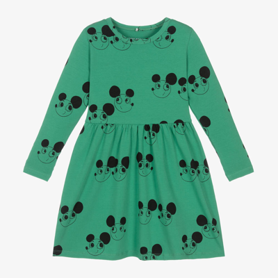 Shop Mini Rodini Girls Green Organic Cotton Ritzratz Dress