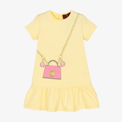 Shop Aigner Baby Girls Yellow Cotton Crossbody Bag Dress