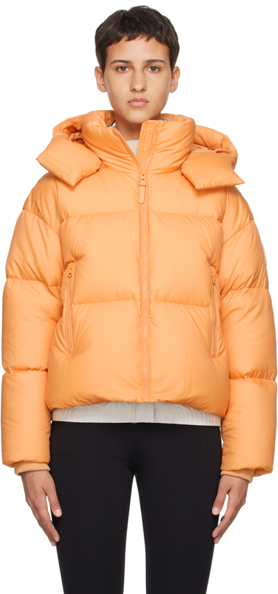 Shop Mackage Orange Tessy Down Jacket In Smoked Orange