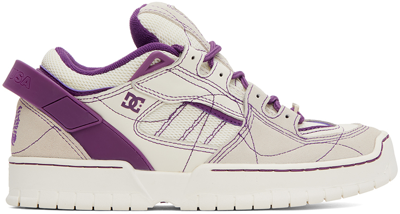 Shop Needles Off-white & Purple Dc Shoes Edition Spectre Sneakers In A-off White
