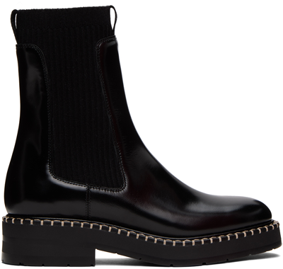 Shop Chloé Black Noua Ankle Boots In 001 Black