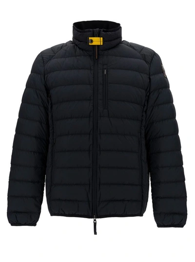 Shop Parajumpers Ugo' Black Down Jacket With Logo Patch In Nylon