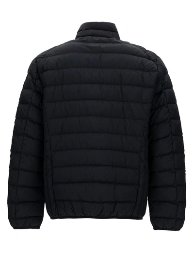 Shop Parajumpers Ugo' Black Down Jacket With Logo Patch In Nylon