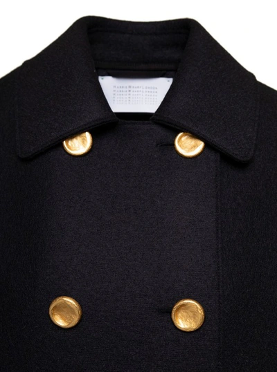 Shop Harris Wharf London Black Double Breasted Coat