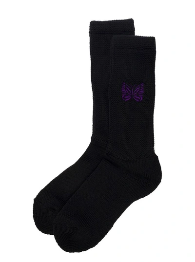 Shop Needles Pile Socks - Merino Wool In Black