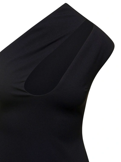 Shop Solace London Black Alexa Cut-out Minidress In Crepe Knit