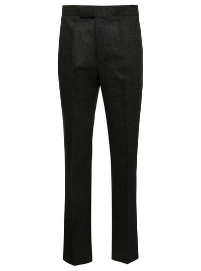 Shop Thom Browne Fit 1 Backstrap Trouser In Shetland In Black