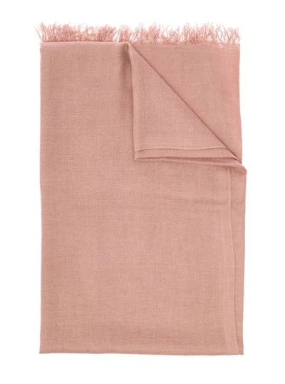 Shop Faliero Sarti Dianetta Cashmere And Silk Antique Pink Scarf
