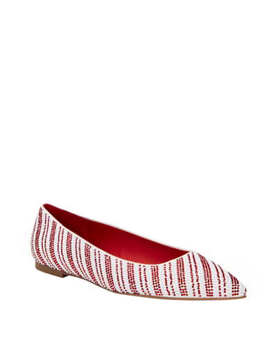 Katy Perry The Hollie Crystal Pointed Toe Ballet Flat In Red Multi