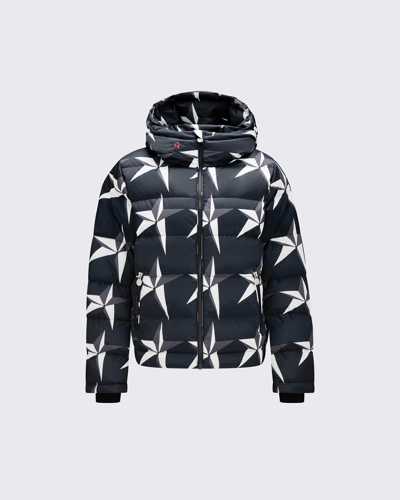 Shop Perfect Moment Polar Flare Jacket In Black-white-starlight-print