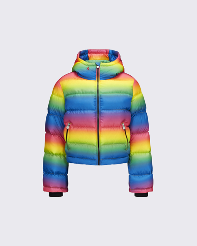 Shop Perfect Moment Polar Flare Jacket In Rainbow