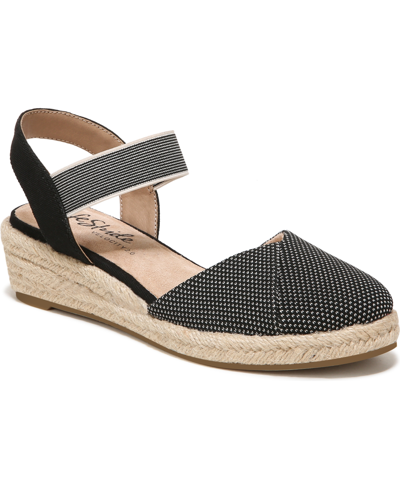 Shop Lifestride Kimmie Espadrilles In Dotted Black Fabric