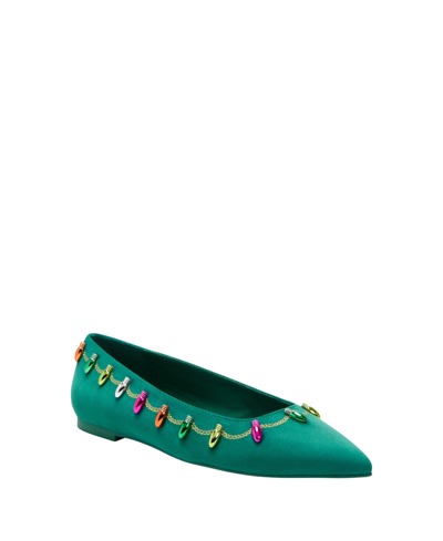 Shop Katy Perry Women's The Hollie Christmas Pointed Toe Ballet Flat In Serene Green