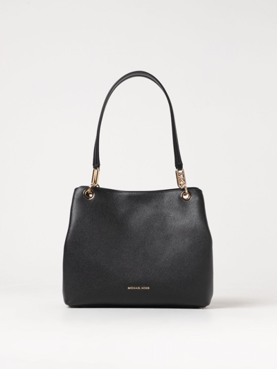 Shop Michael Kors Kensington Grained Leather Bag In Black
